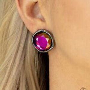Paparazzi Double Take Twinkle OIL SPILL Post Earrings NIP
